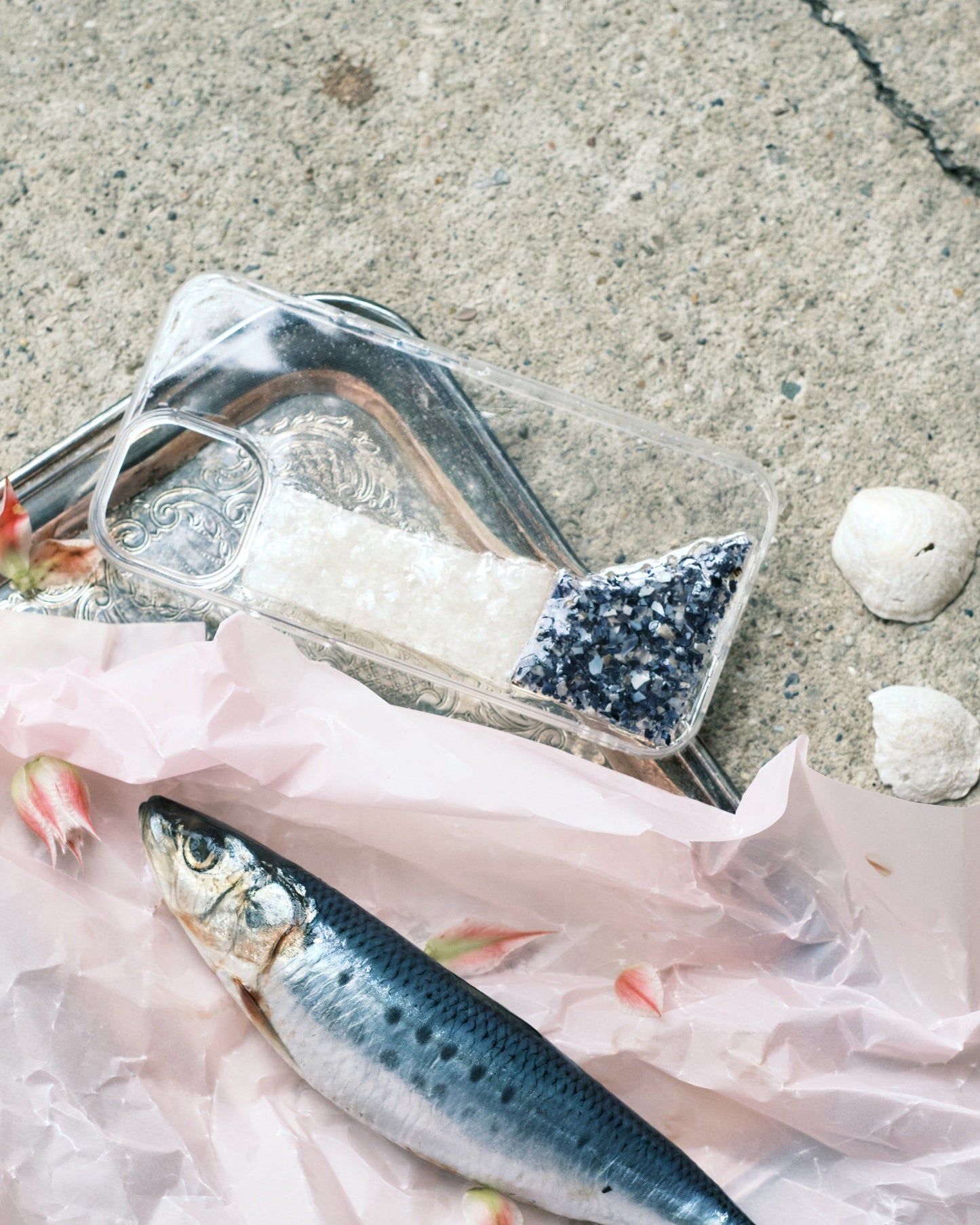 Smartphone Case: Blue&White